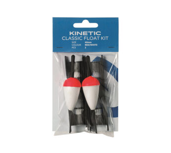 Kinetic Classic Float Kit 40mm Red/White 2pcs