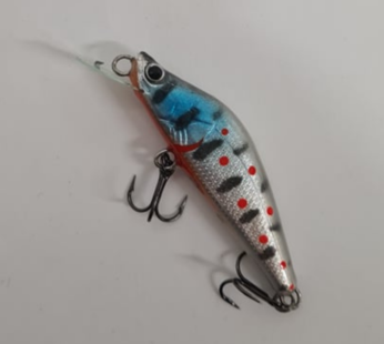 Wobbler PAN handmade, for river trout 72mm sinking